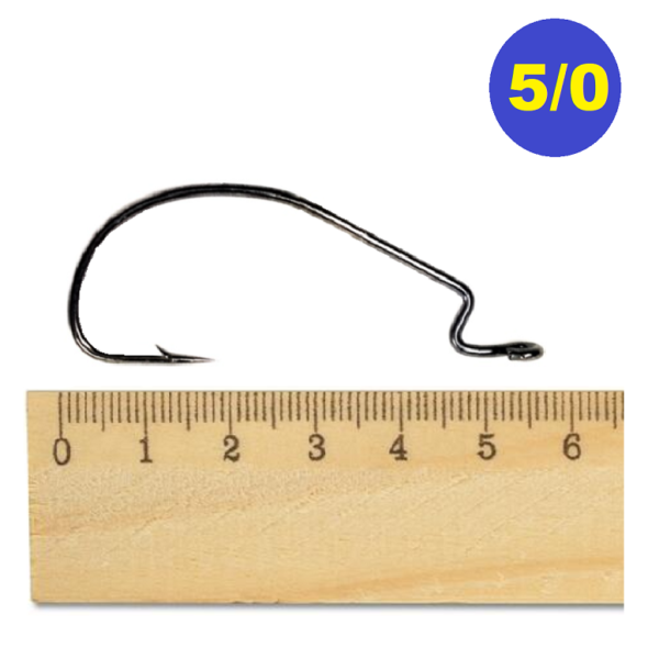 Anzol Offset Worm Hook EWG da Lizard Fishing - 5 unid - Imagem 3