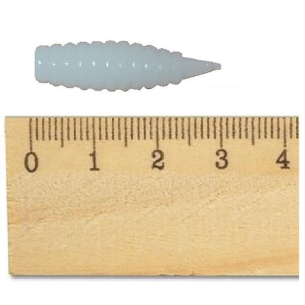 Larva “bichinho da laranja” de silicone – 20 unid - Imagem 2